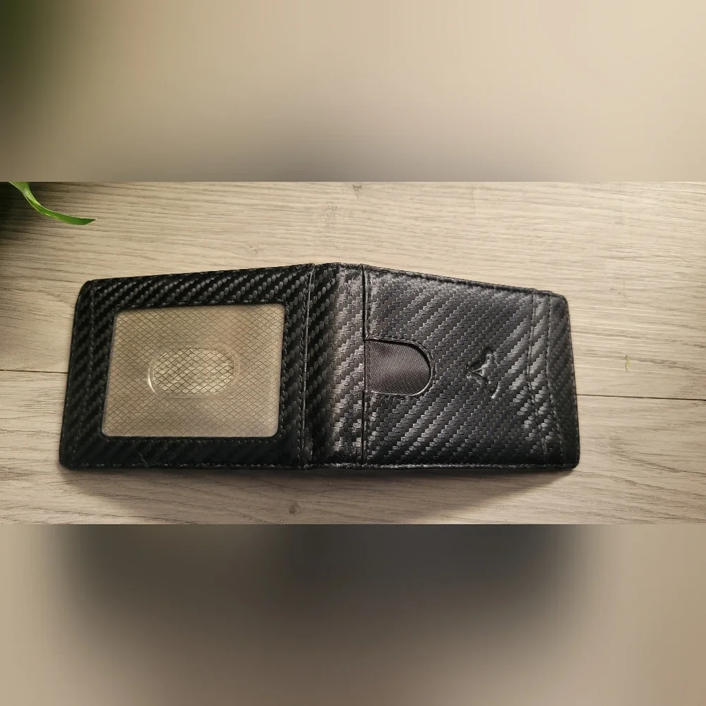 Bulliant Black Leather Slim Zipper Wallet with Card Holdere, 4